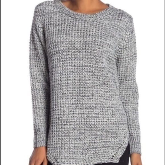 NEW Papillon Sweater Luxurious Gray Knit Rounded Hem Women’s Sweaters Size L - Picture 4 of 4